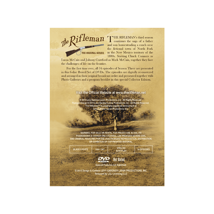 The Rifleman Season 3 (episodes 77 – 110)